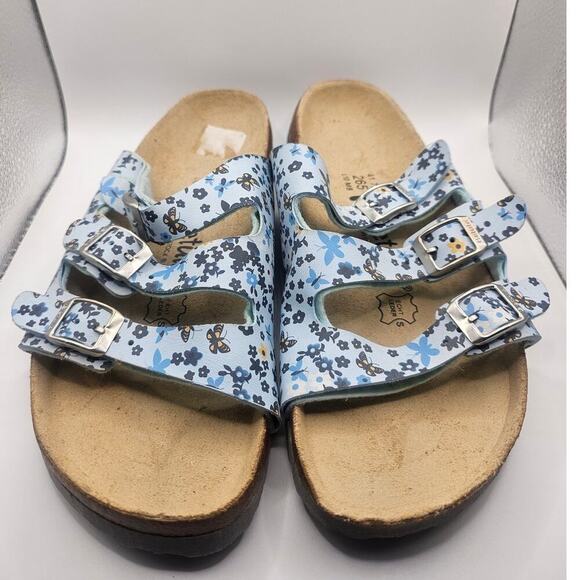 NWOB Birkenstock Betula Florida Sandals Blue Butterfly Print (FLAW) - Picture 1 of 11